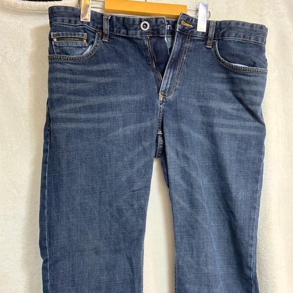 Calvin Klein Men's Jeans Dark Blue Straight 34 X 32 Like New - Picture 2 of 8